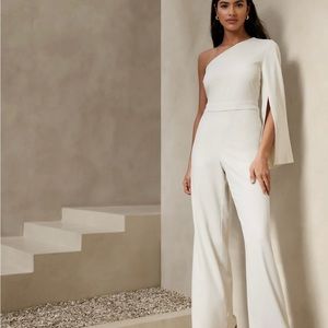 NWT Banana Republic Crepe One-Sleeve Jumpsuit